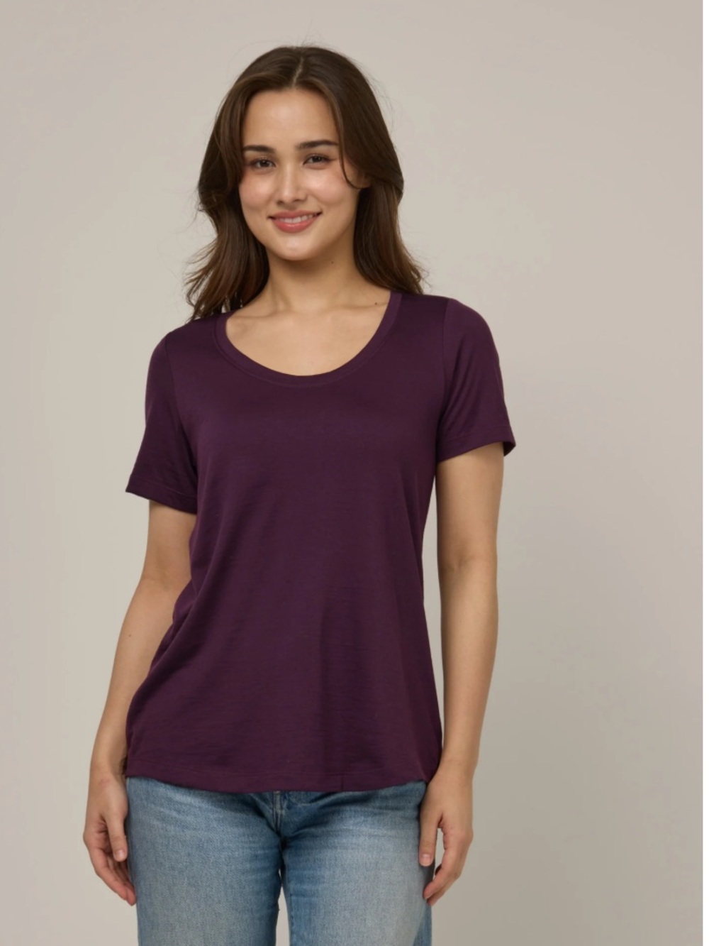Wool& Stella signature scoop neck tee